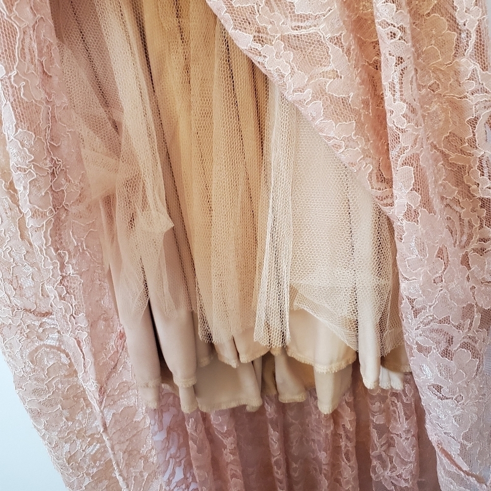 Windsor High Low Strapless Sweetheart Lace Pink - Picture 3 of 12